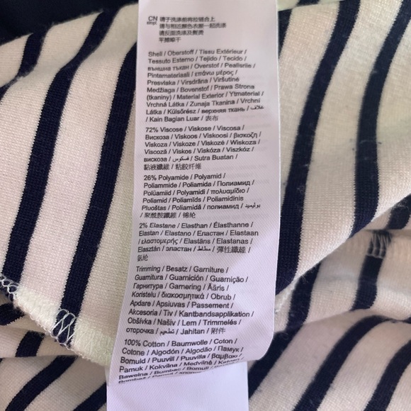 Esprit- 100% Cotton embroidered stripes dress - Picture 10 of 10